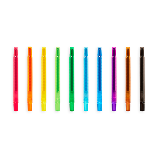 yummy yummy scented twist-up crayons - set of 10