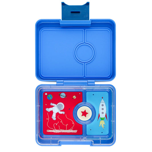 Snack Size Bento Lunch Box - True Blue (Rocket Exterior)