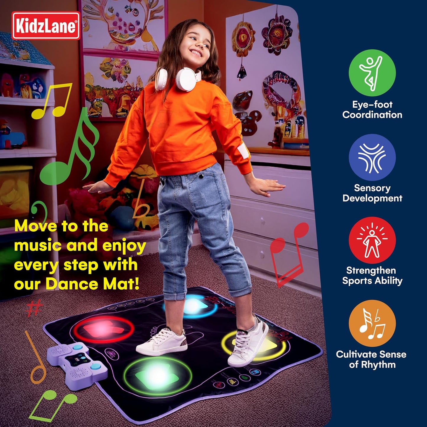 Kidzlane Electronic Dance Mat Wireless Kids' Dance Pad