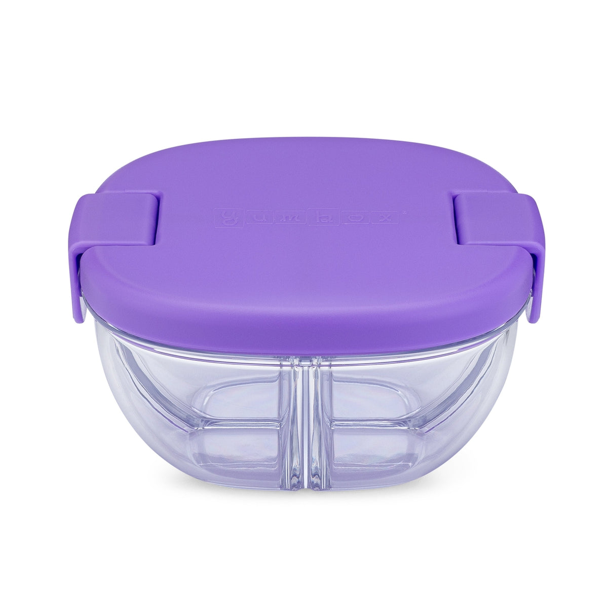 Compact Leakproof Snack Bowl with 3 Compartments Haze Purple