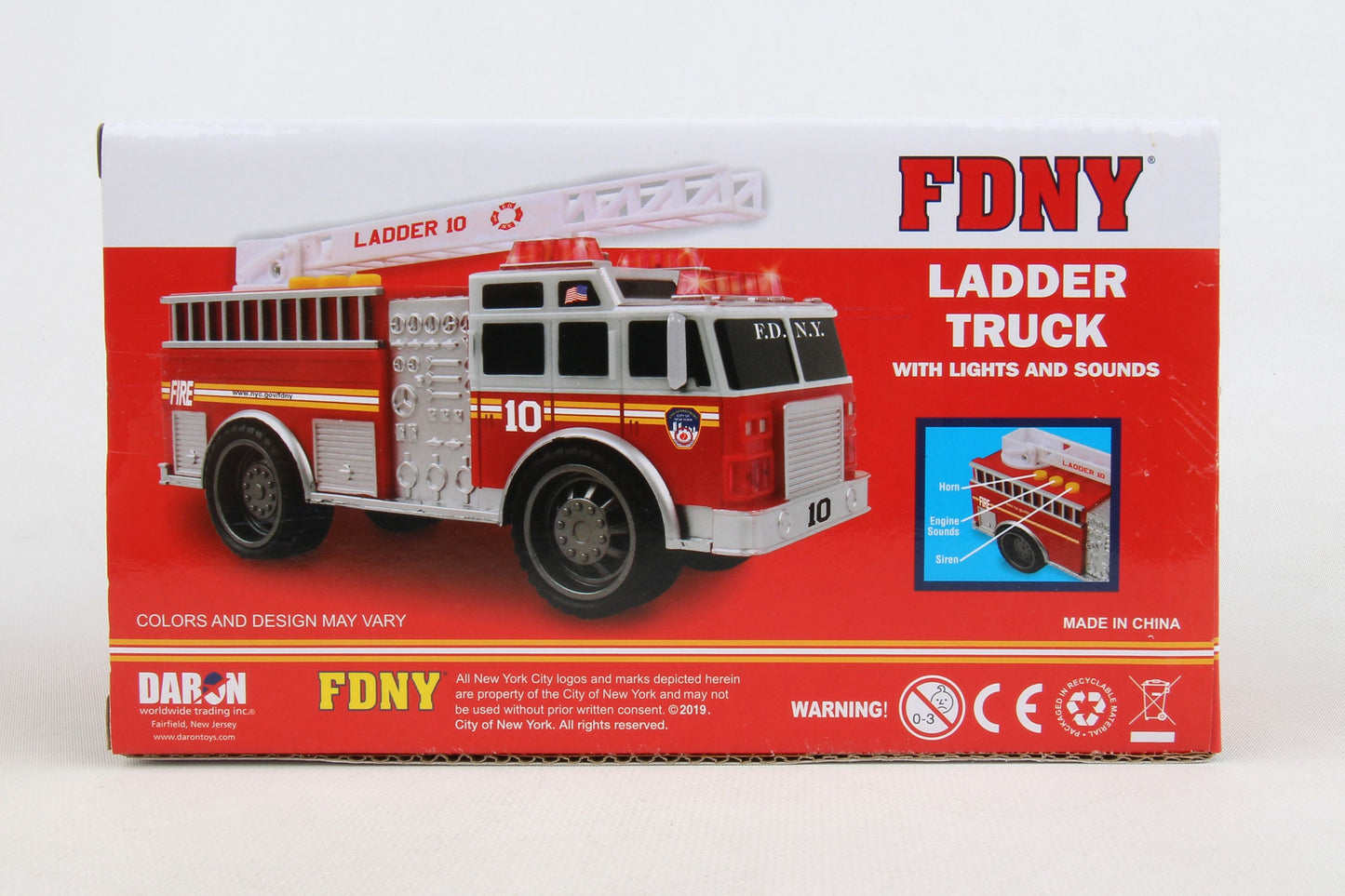 FDNY FIRE TRUCK W/LIGHTS & SOUND