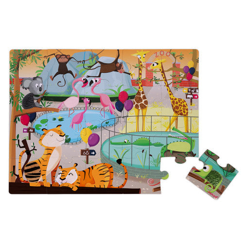 Tactile Puzzle A Day At the Zoo 20 pieces