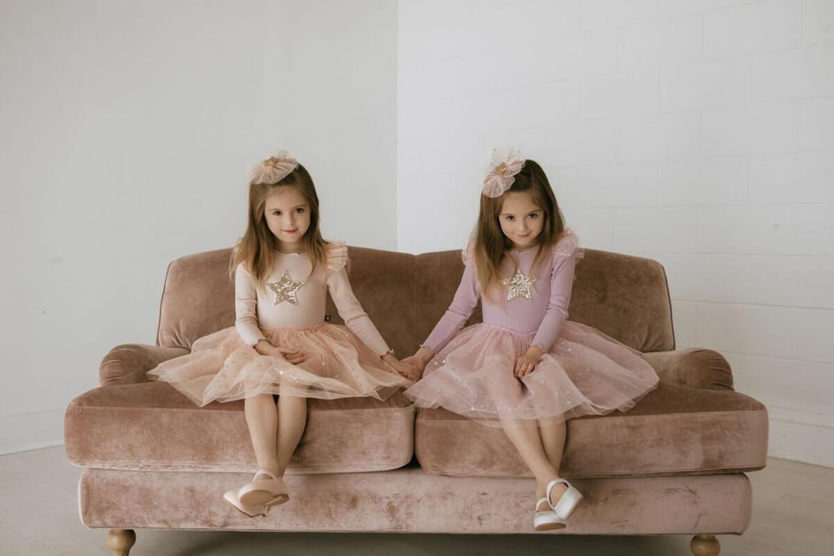 Frill LS tutu Peach
