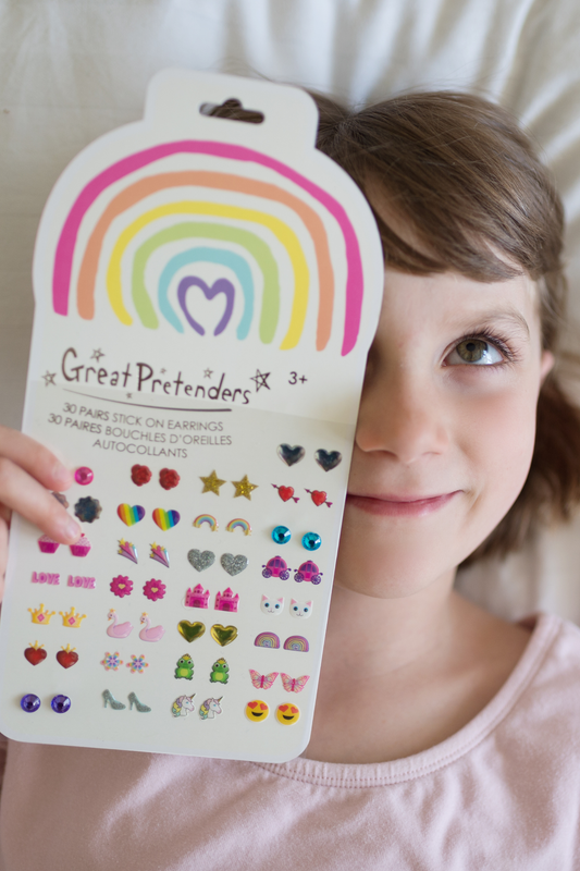 RAINBOW LOVE STICKER EARRINGS