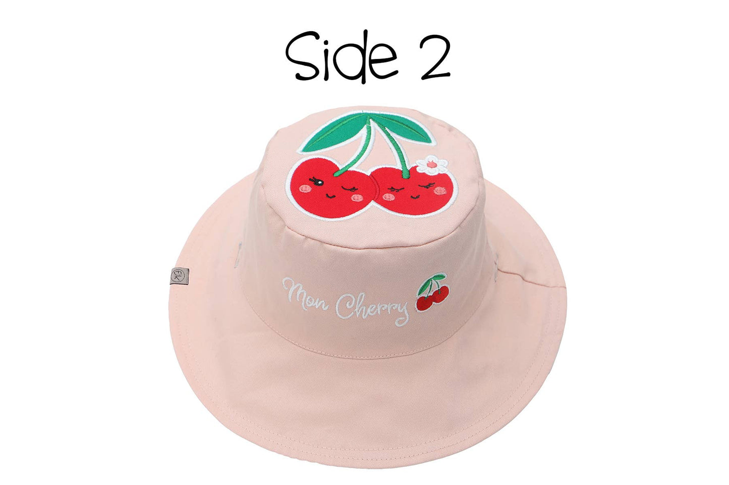 Kids UPF50+ Sun Hat - Cat/Cherry