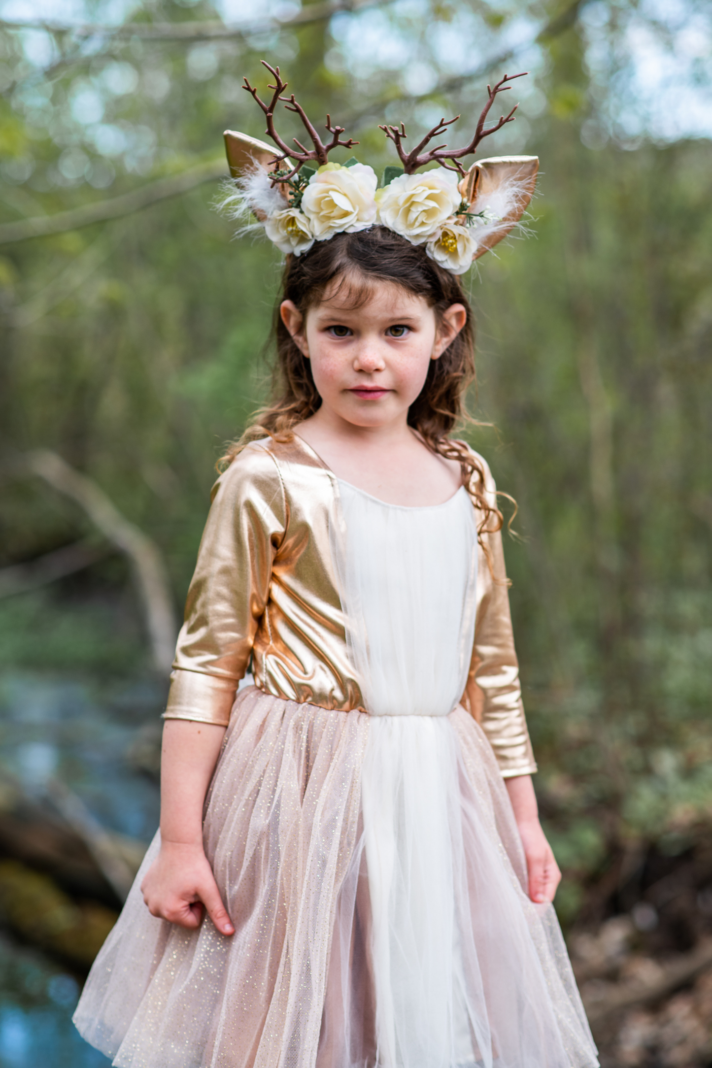 WOODLAND DEER DRESS WITH HEADPIECE