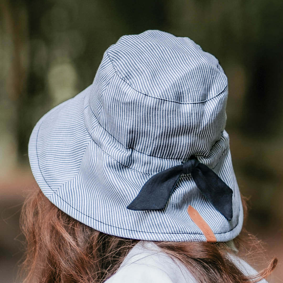 'Vacationer' Reversible Ladies Sun Hat - Charlie / Indigo