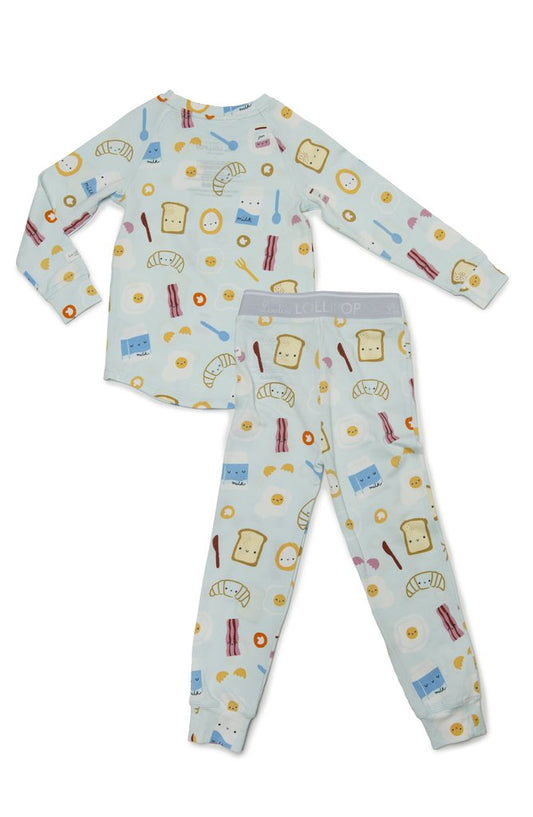 2-Pc Pajama Set In TENCEL™ - Breakfast Blue