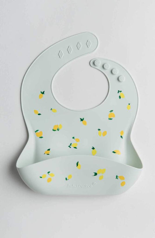 Silicone Bib Printed - Lemon