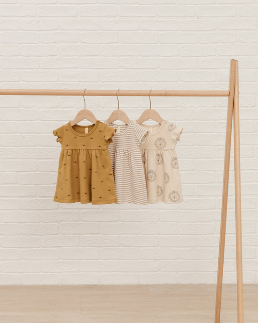 SHORT-SLEEVE BABY DRESS | LIONS