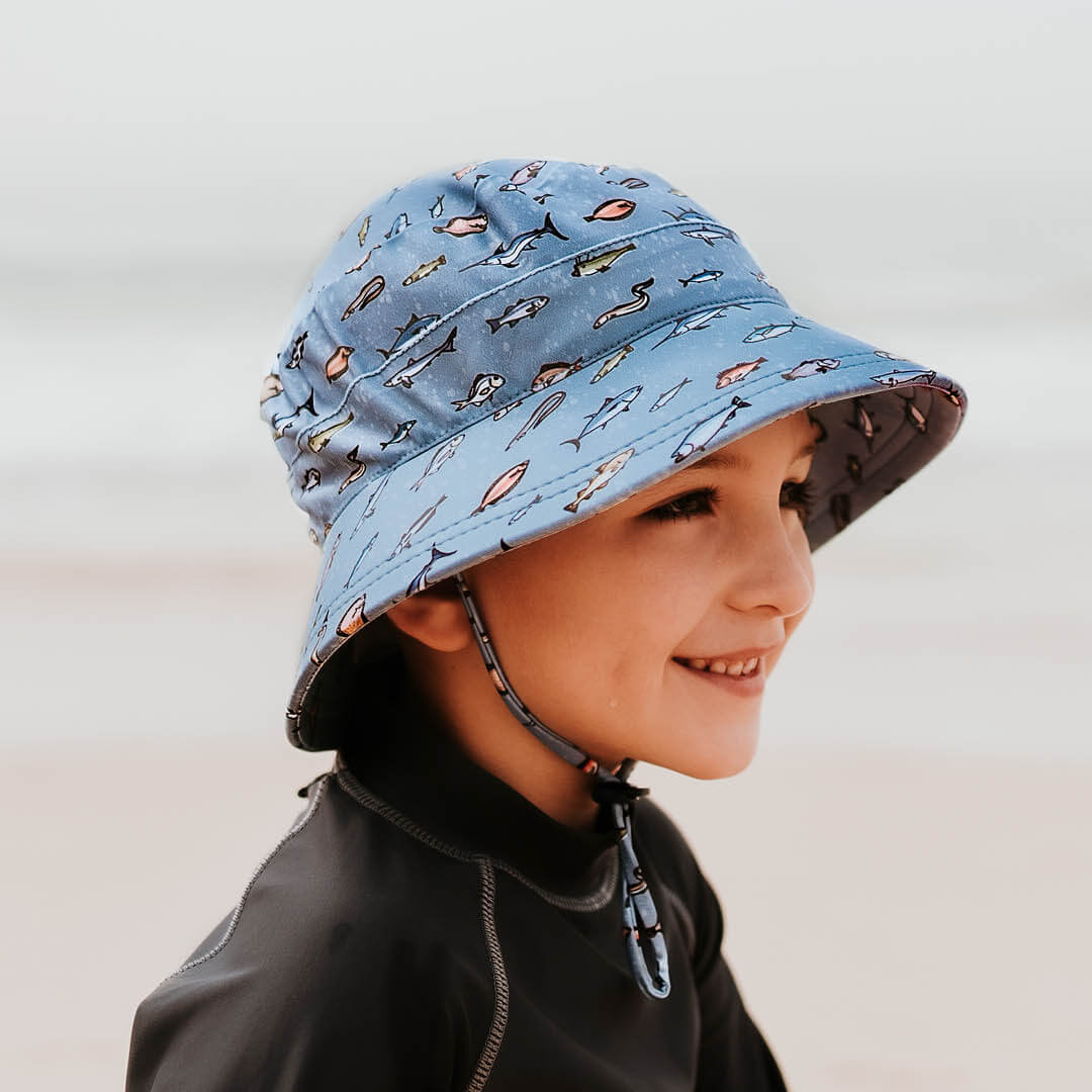 Kids Beach Bucket Sun Hat - Oceania