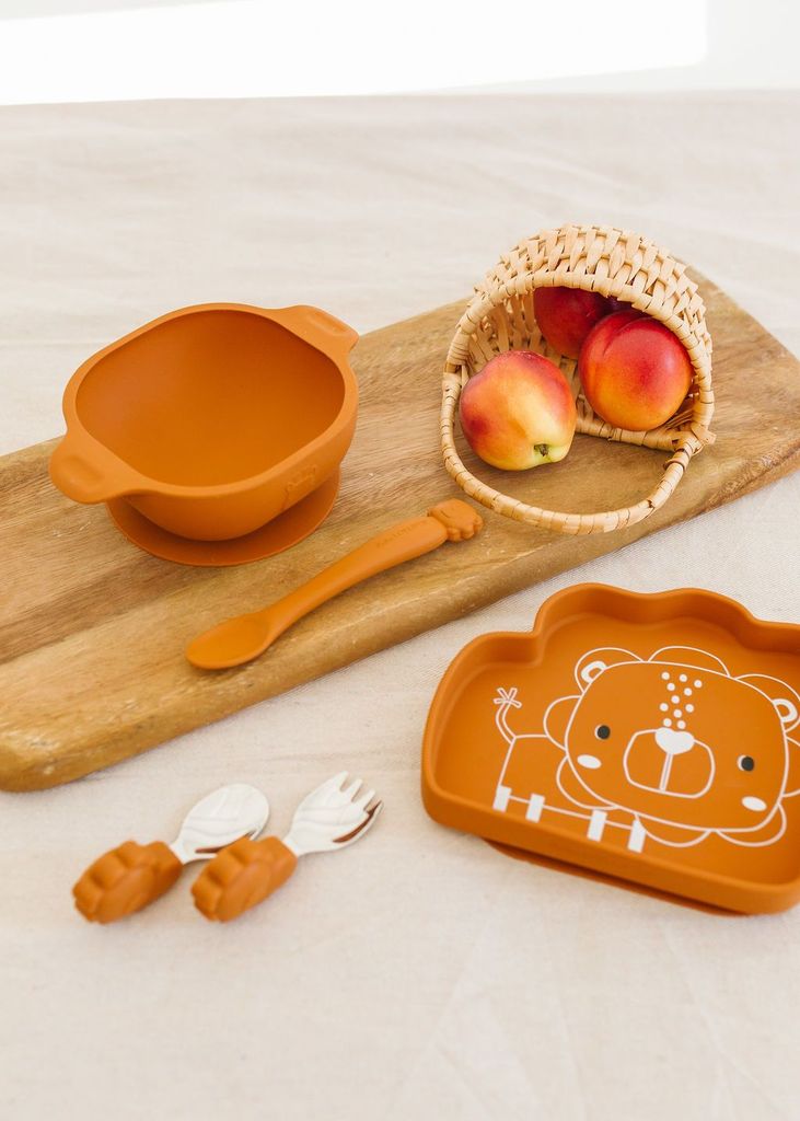 Silicone Suction Snack Plate - Lion