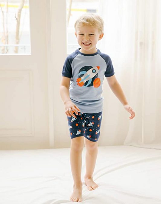 Rocket Fire Short Sleeve Pajama Set