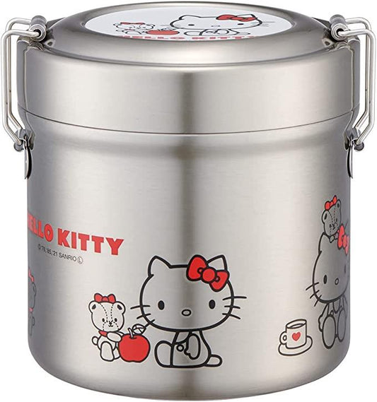 Skater Hello Kitty Sanrio Insulation Lunch Box Bowl Type 600ml Vacuum Stainless