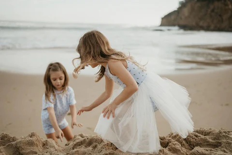 Vintage Flower Tutu Blue