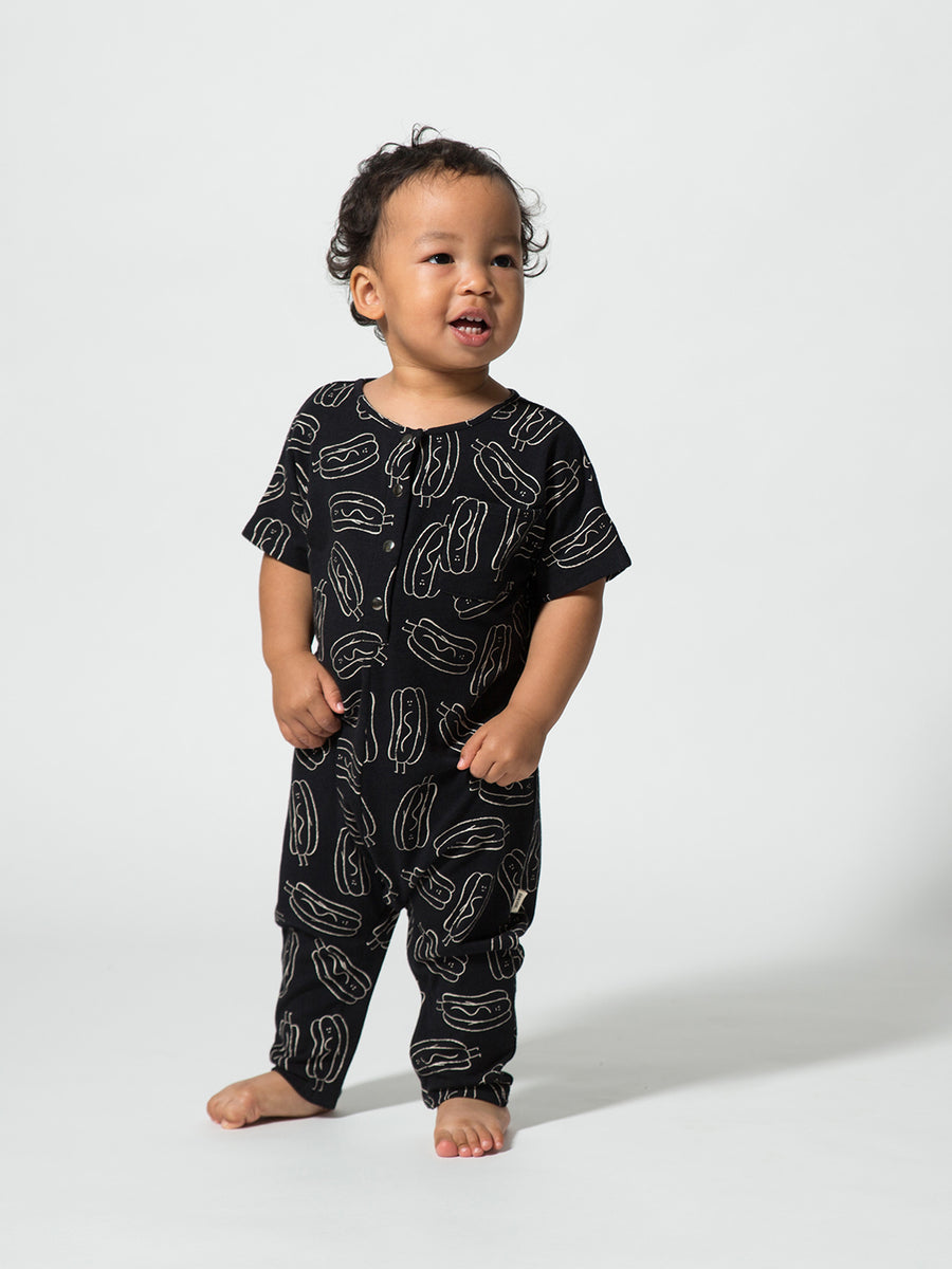 The O.G. Bamboo Romper Black Mix