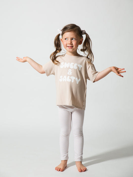 The Bamboo Printed Tee Biscotti (Sweet & Salty)