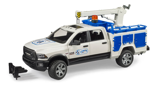 02509 RAM Service Truck w/ Crane + Rotating Beacon Light