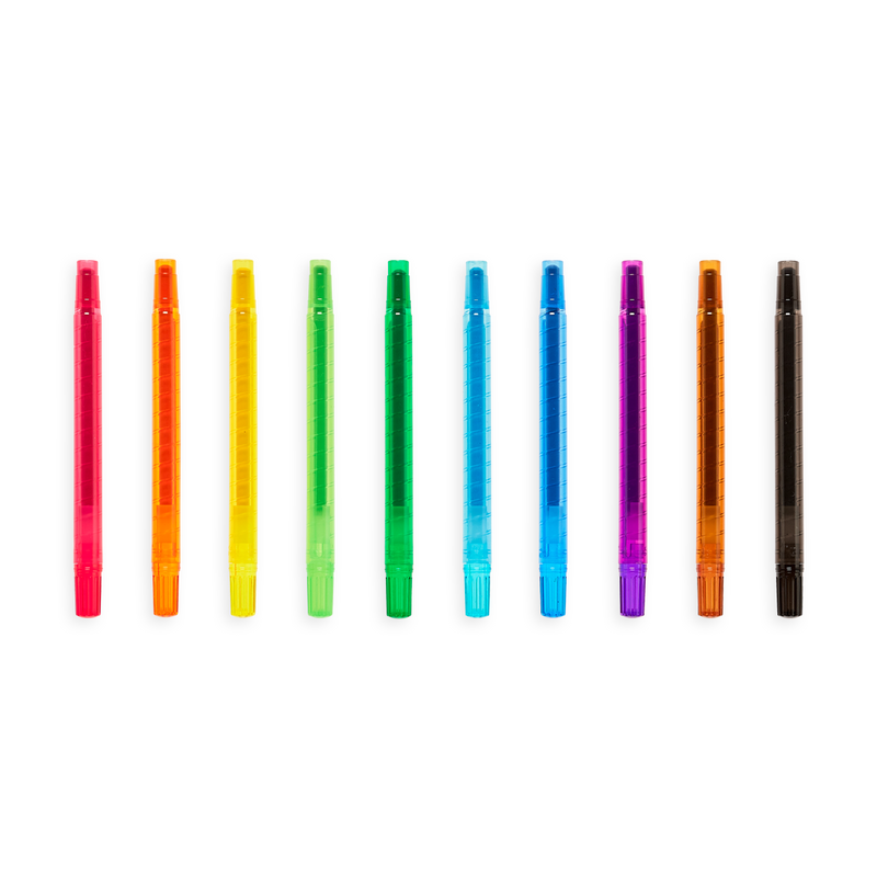 yummy yummy scented twist-up crayons - set of 10
