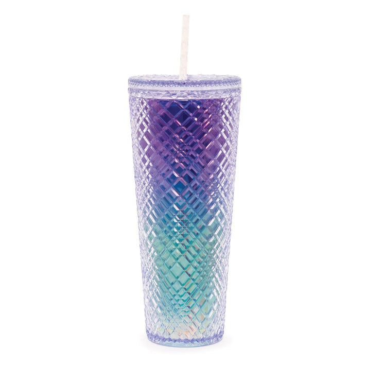 Tall Dazzling Jewel Holographic Tumbler - Ocean