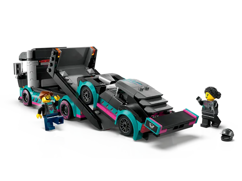 60406 Race Car and Car Carrier Truck