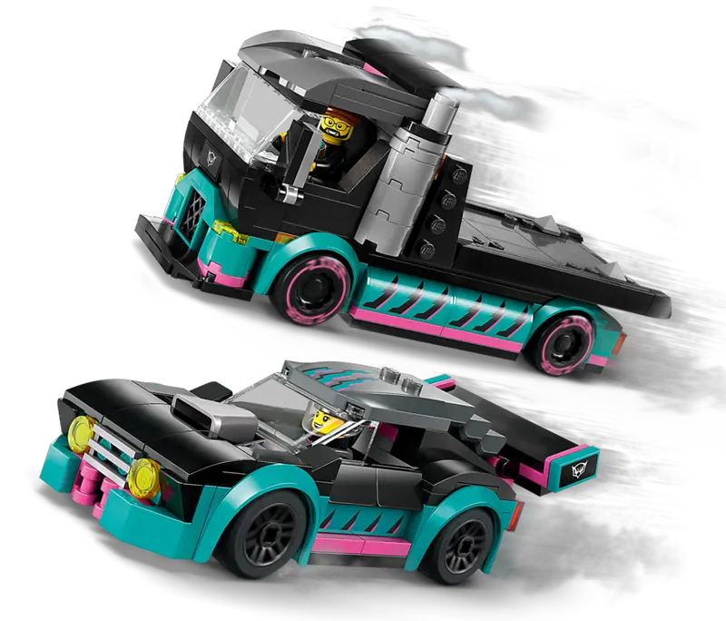 60406 Race Car and Car Carrier Truck