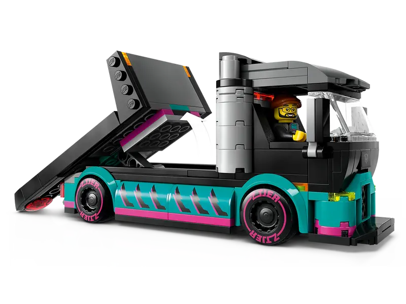 60406 Race Car and Car Carrier Truck