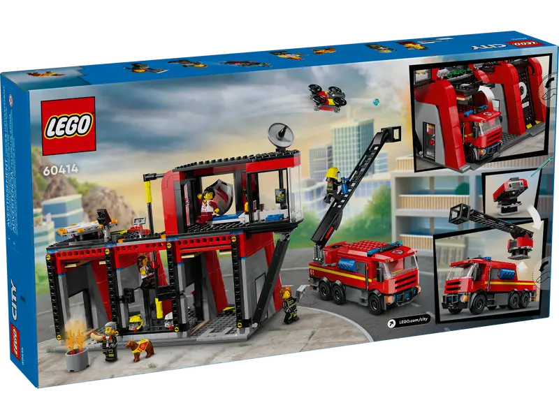 60414 Fire Station with Fire Truck