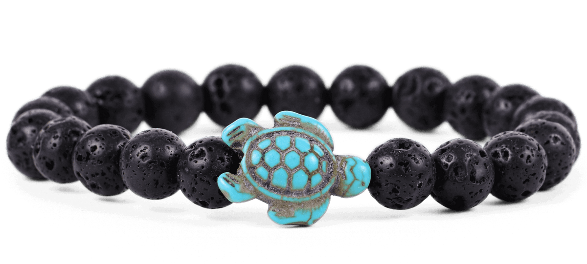 The Journey Bracelet Sea Turtle - Lava Stone