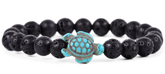 The Journey Bracelet Sea Turtle - Lava Stone