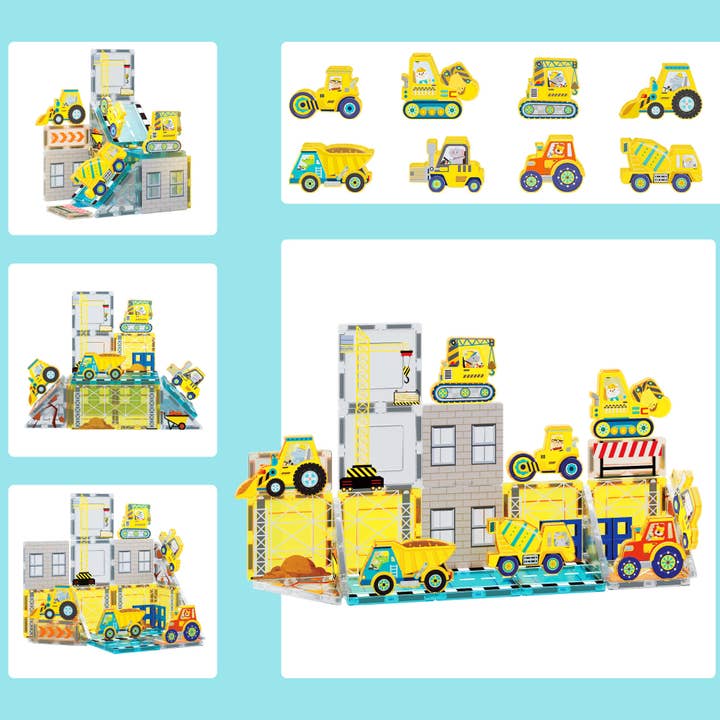 26pc Magnetic Build Tiles Playset