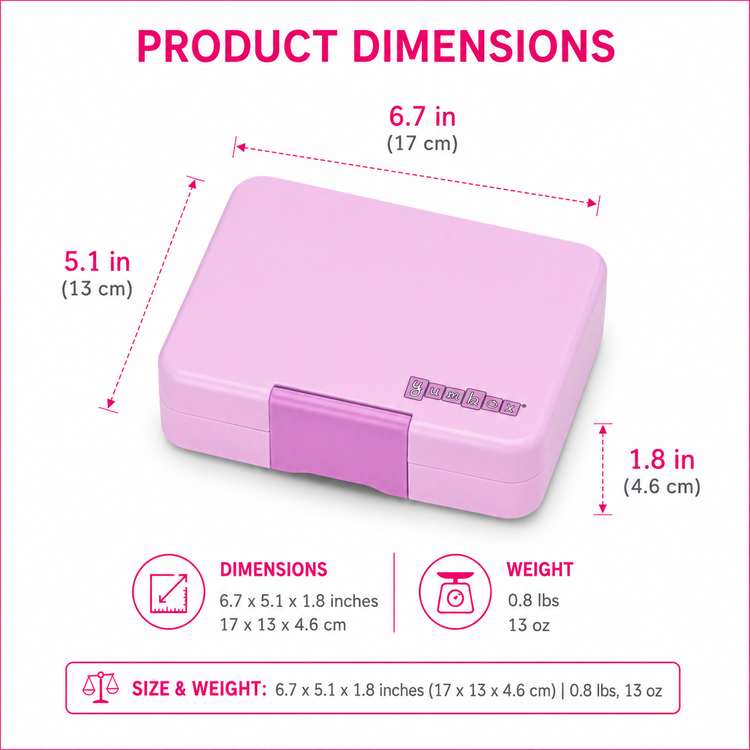 Snack Size Bento Lunch Box · Ami Purple Swan Tray