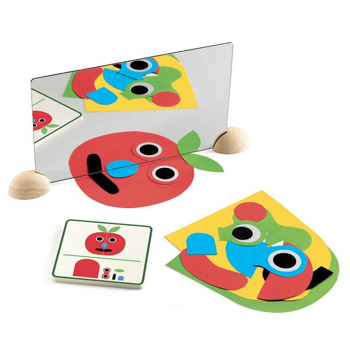 Ze Mirror Faces Wooden Complete the Reflection Activity