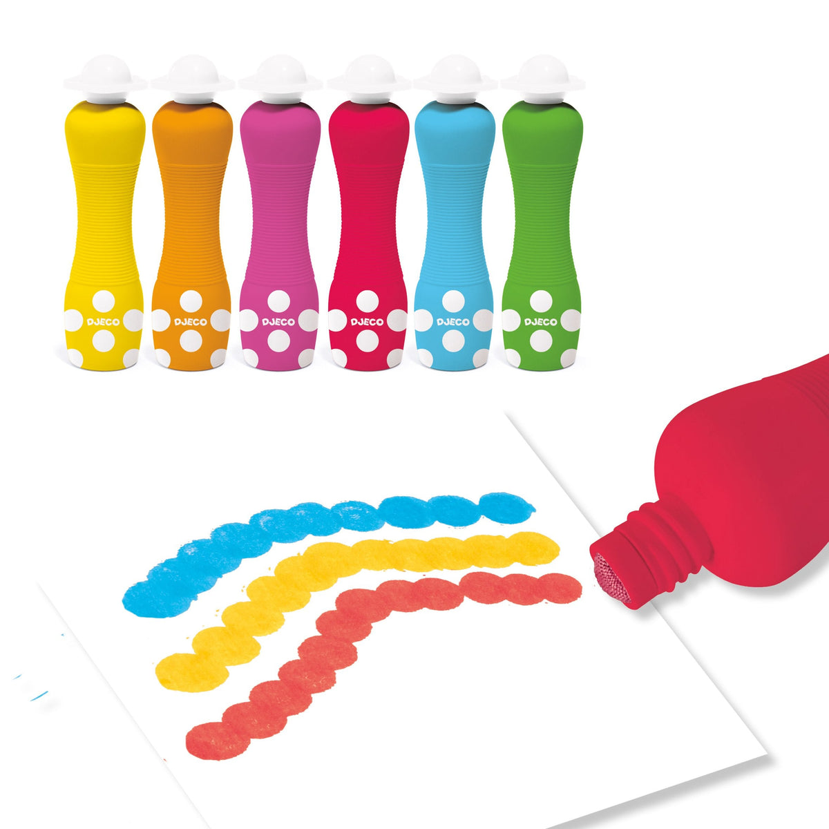 6 Foam Markers for Little Hands