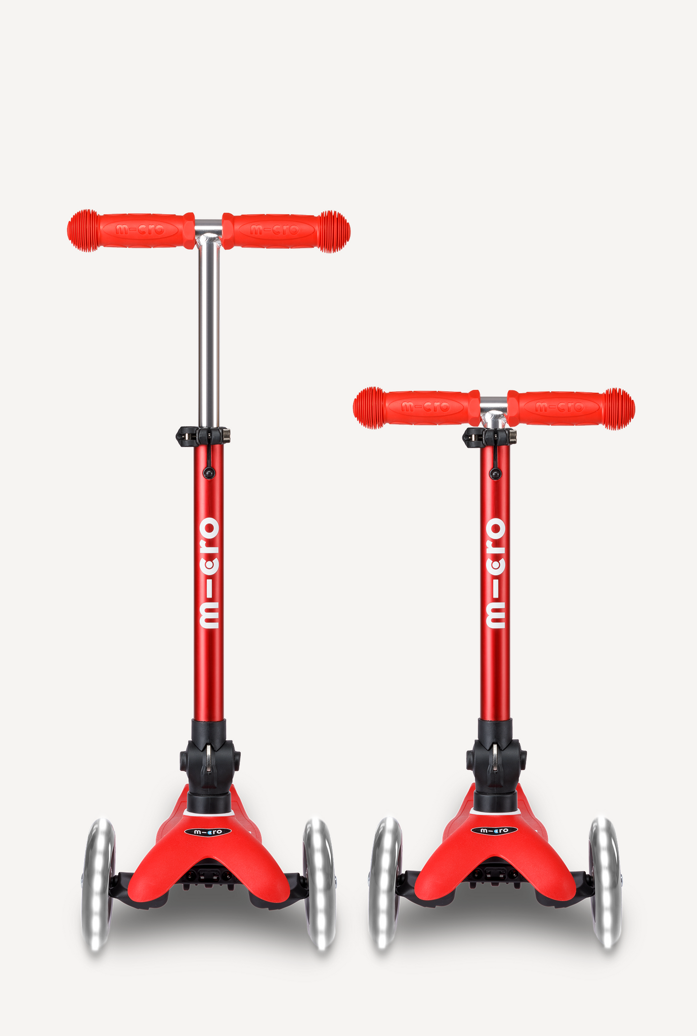 Micro Mini Foldable LED Scooter Red