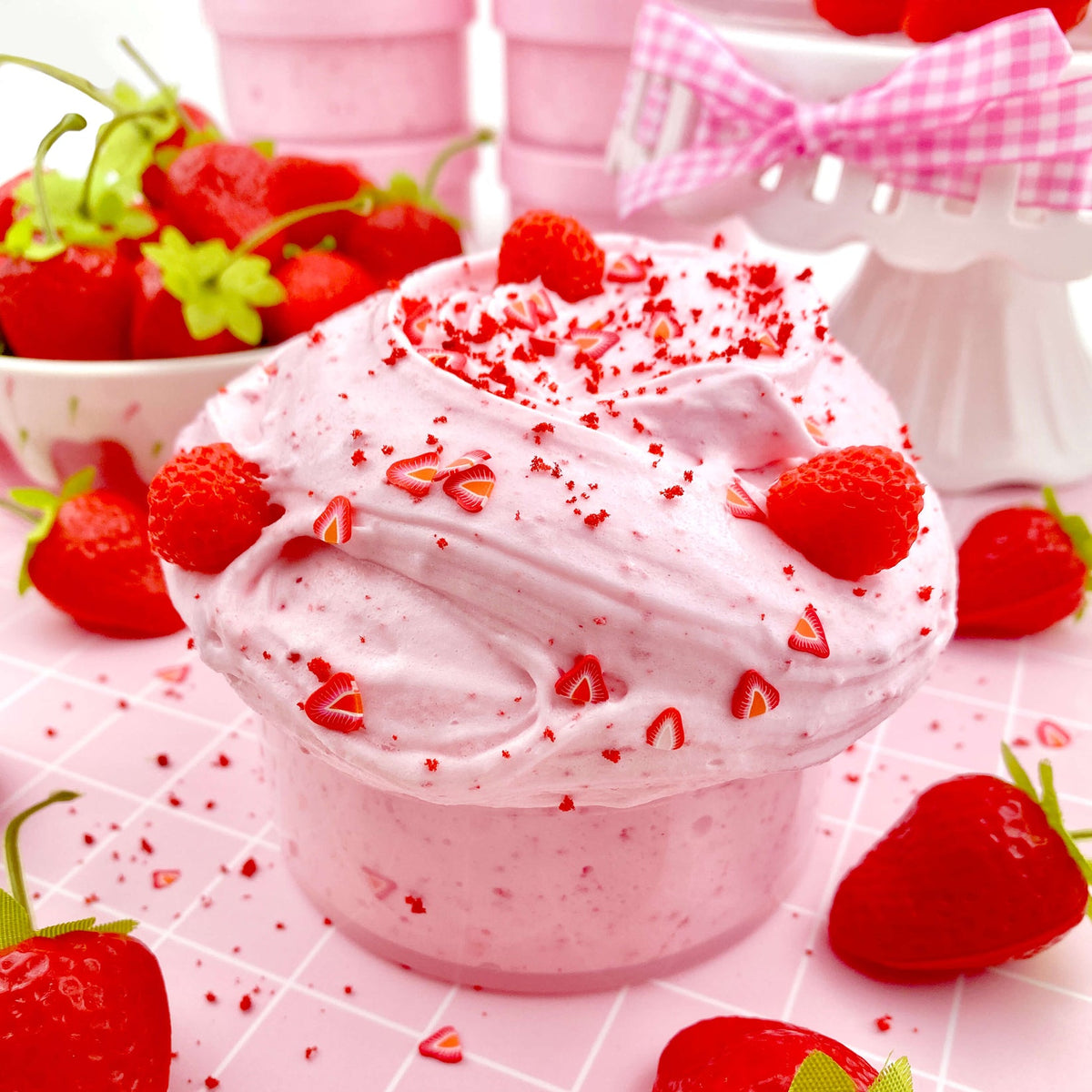 Strawberry Mousse Fluffy Butter Slime