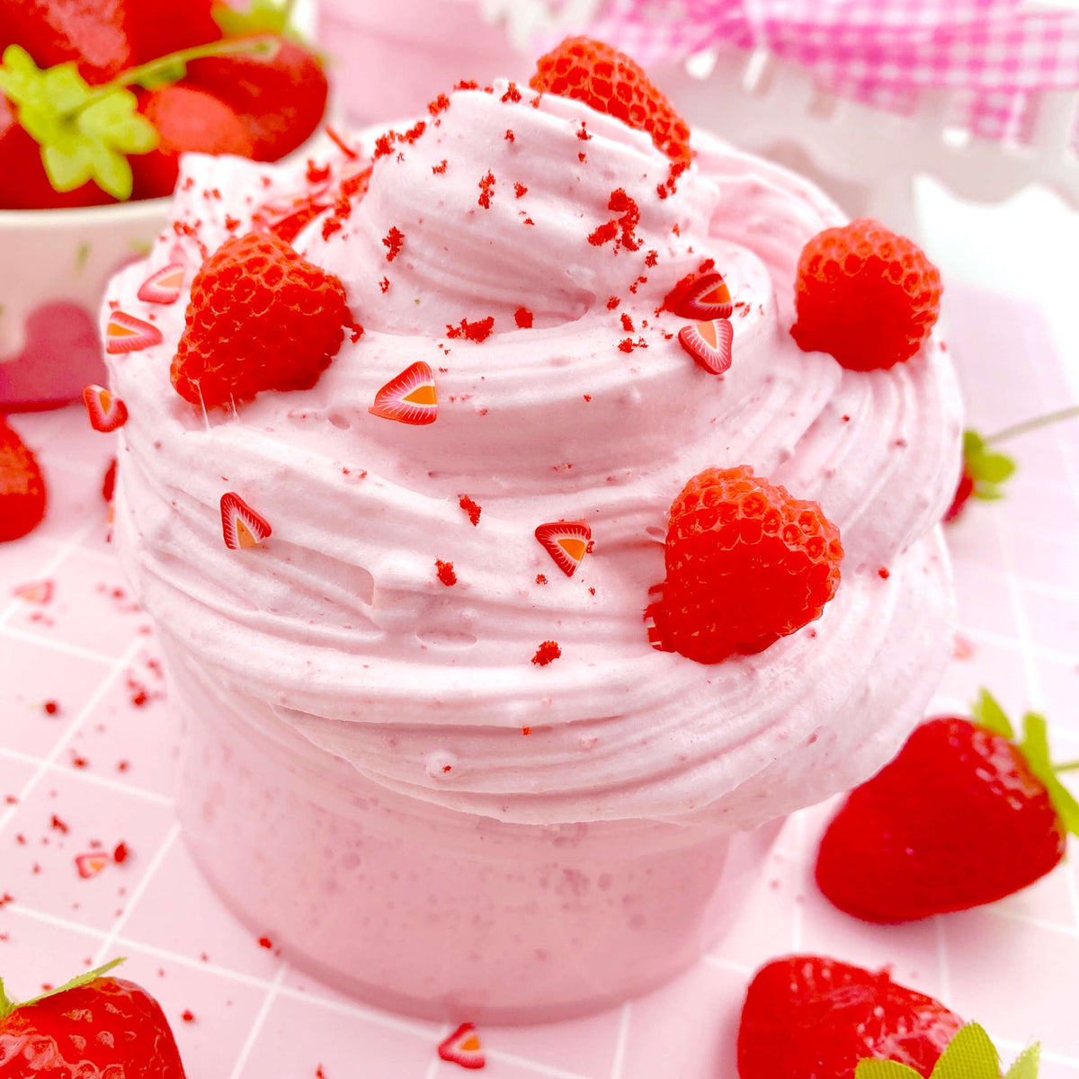 Strawberry Mousse Fluffy Butter Slime