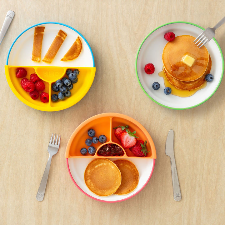 OMIE Easy Scoop Plate Set - 1 Plate + 1 Divider Pink
