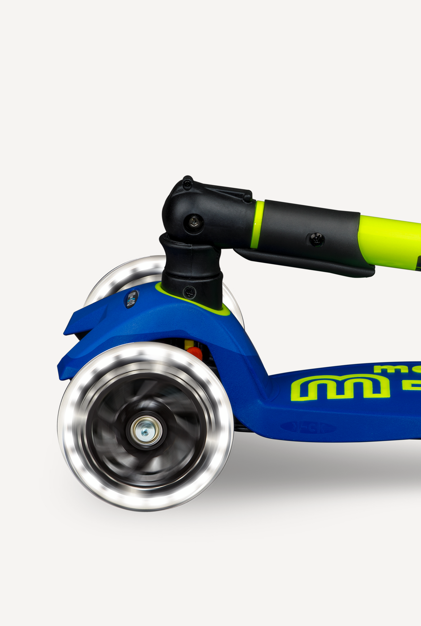 Micro Maxi Foldable LED Scooter  Neon Canary Yellow/Blue