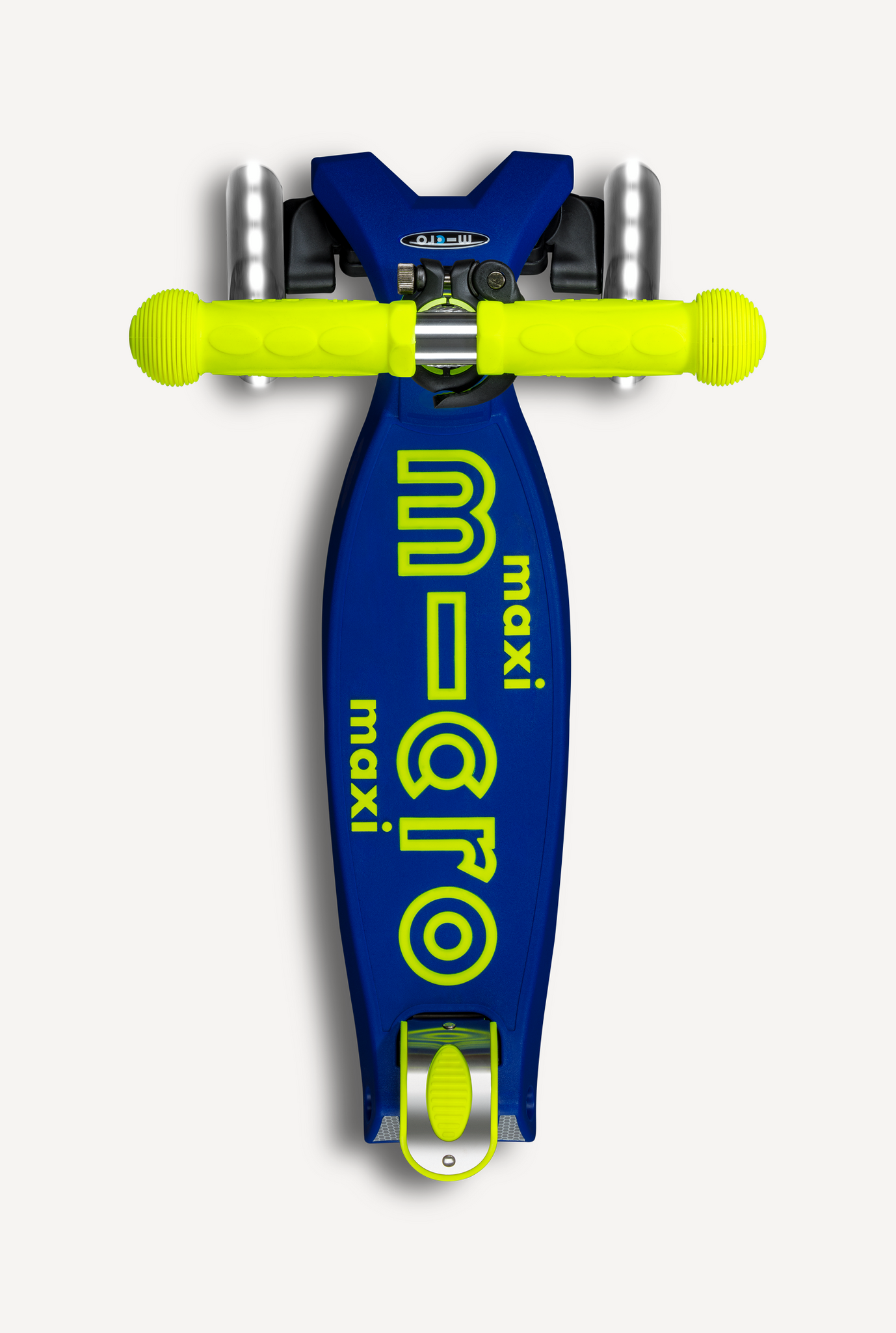 Micro Maxi Foldable LED Scooter  Neon Canary Yellow/Blue