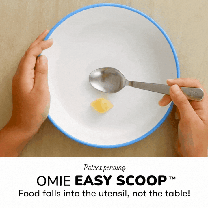 OMIE Easy Scoop Plate Set - 1 Plate + 1 Divider Blue
