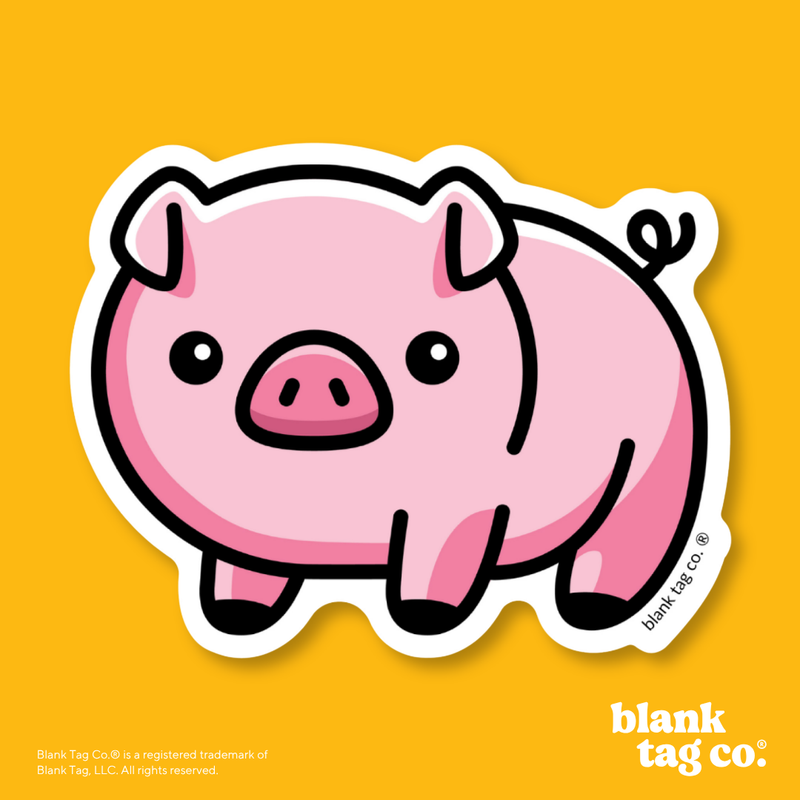 Blank Tag Co.® Waterproof Sticker - Piggy