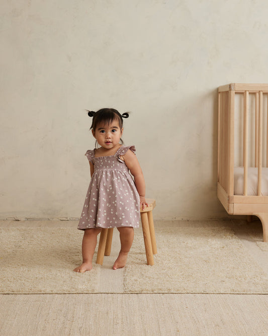 Smocked Jersey Dress | Butterflies
