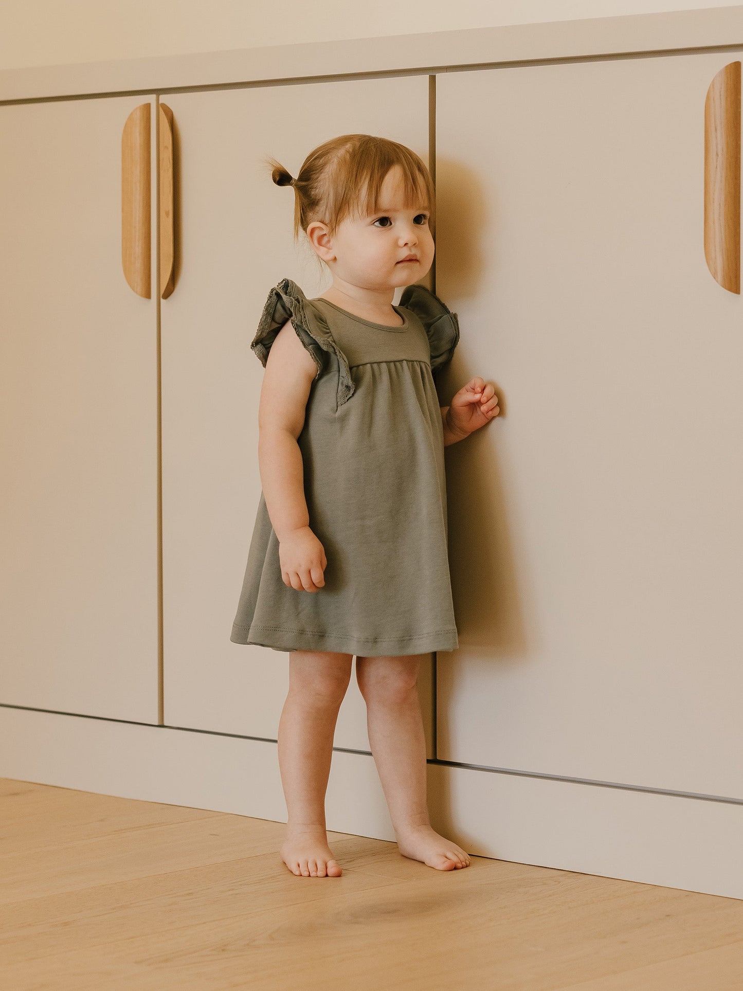 flutter dress | sea green