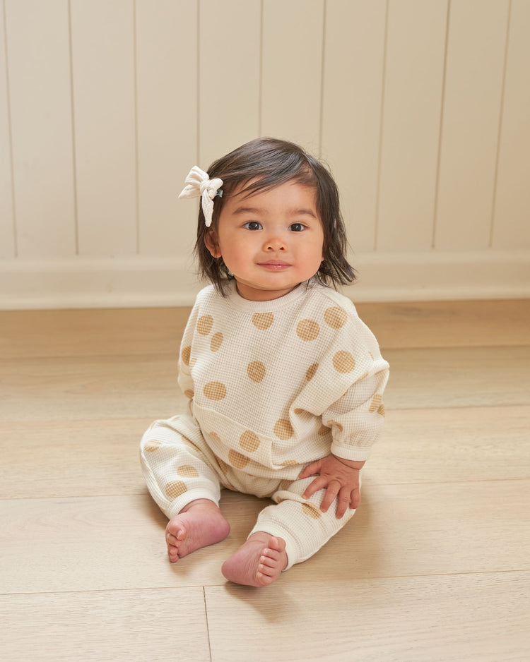 Waffle Sweater + Pant Set || Butter Dots