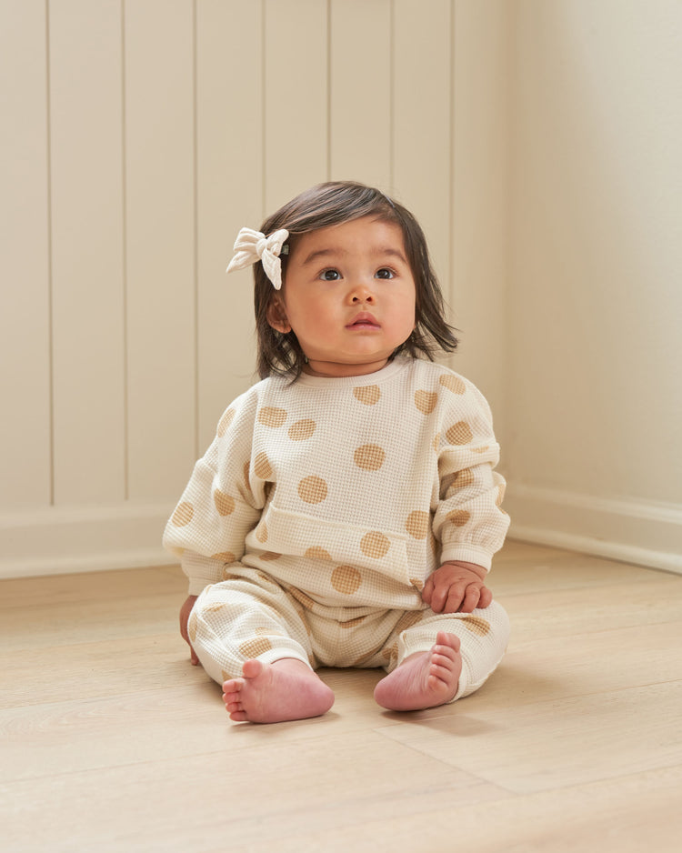 Waffle Sweater + Pant Set || Butter Dots