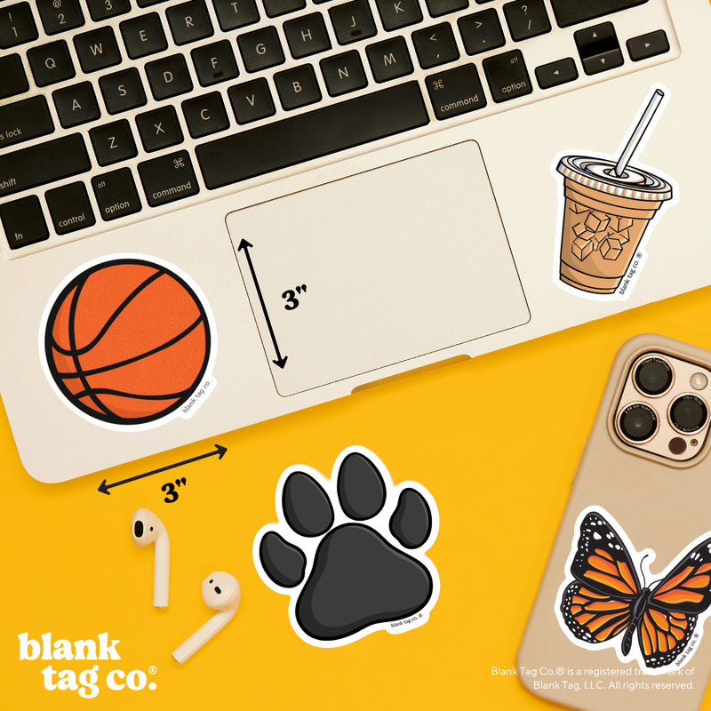 Blank Tag Co.® Waterproof Sticker - Basketball
