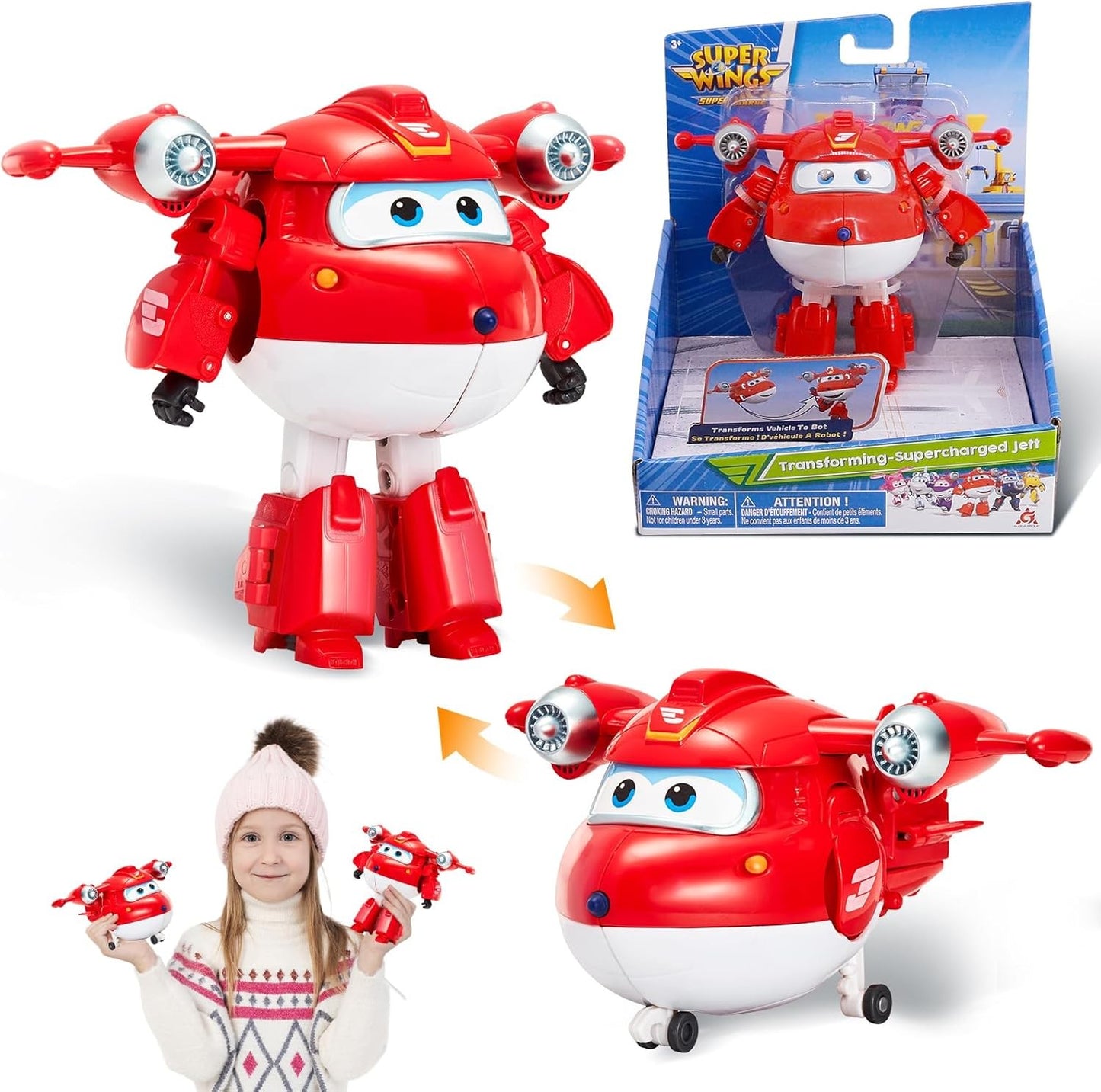 Super Wings 5" Transforming Jett Airplane Toy