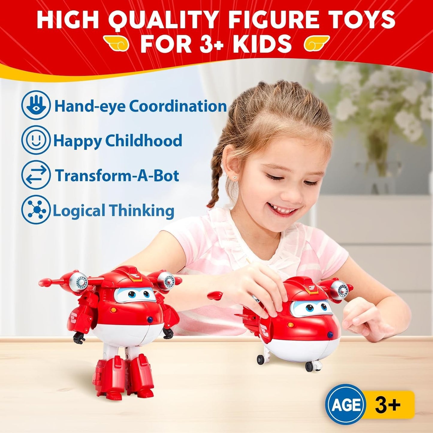 Super Wings 5" Transforming Jett Airplane Toy