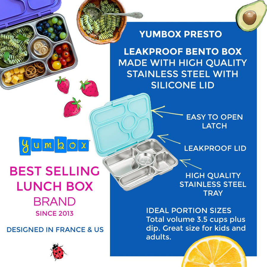 STAINLESS STEEL LEAKPROOF BENTO BOX - TULUM BLUE